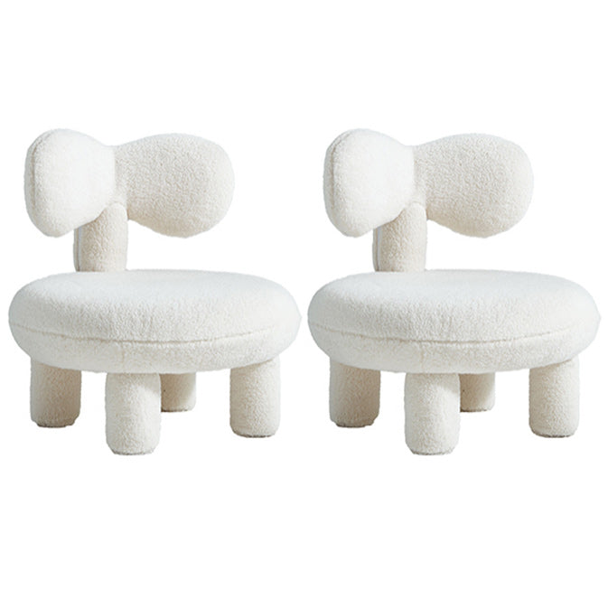 Contemporary Solid Color Side Chair White Seat Side Chair for Living Room