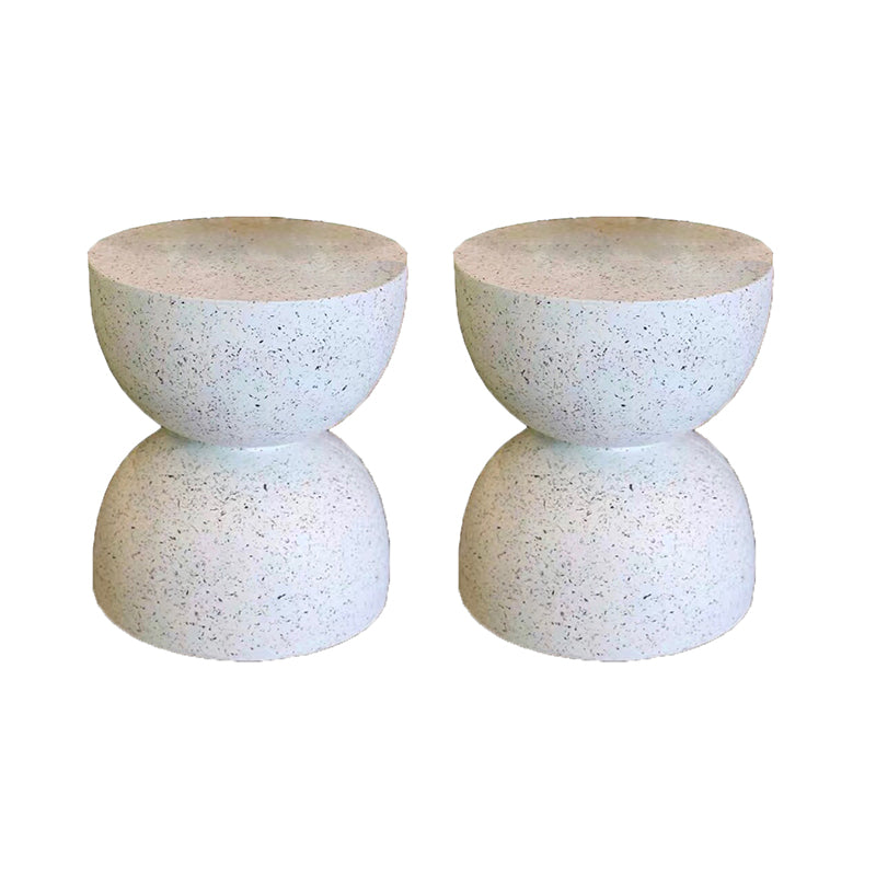 Contemporary 15.74" Wide End Table Round Concrete Side Table