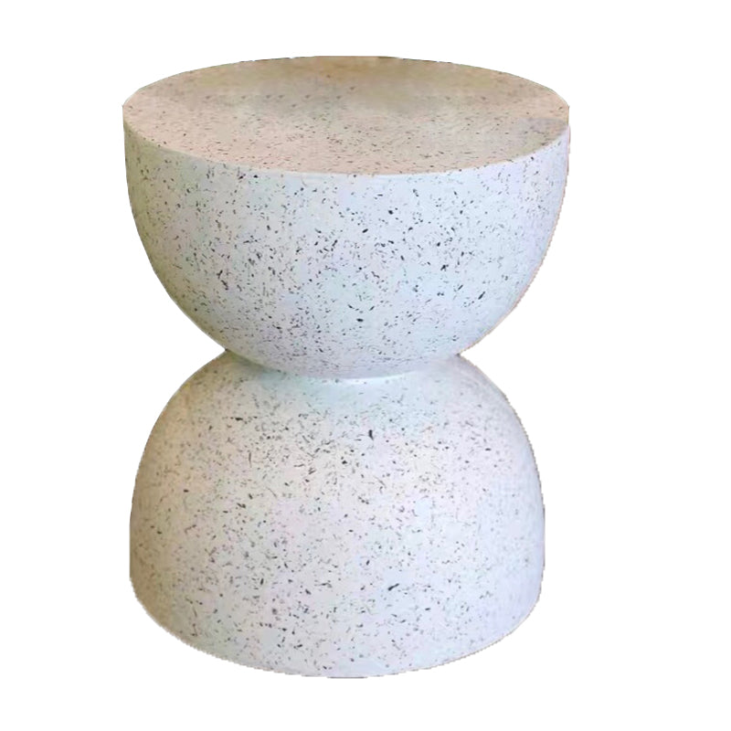 Contemporary 15.74" Wide End Table Round Concrete Side Table
