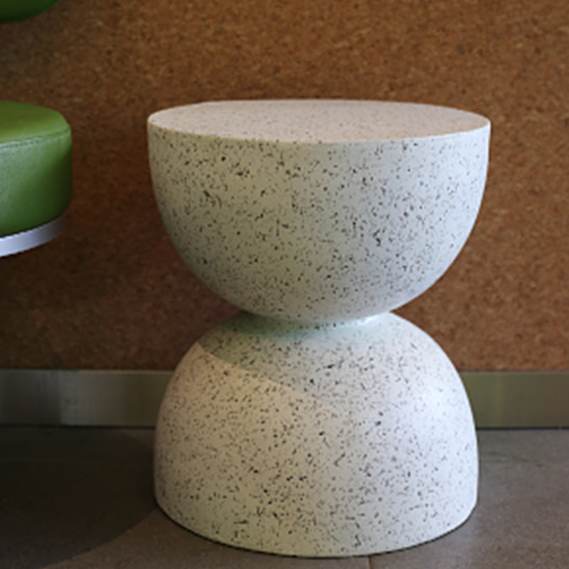 Contemporary 15.74" Wide End Table Round Concrete Side Table