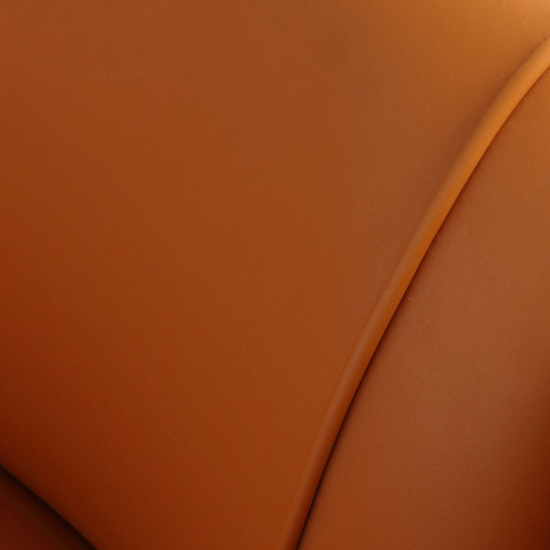 Contemporary Solid Color Chair Faux Leather Barrel Accent Chair