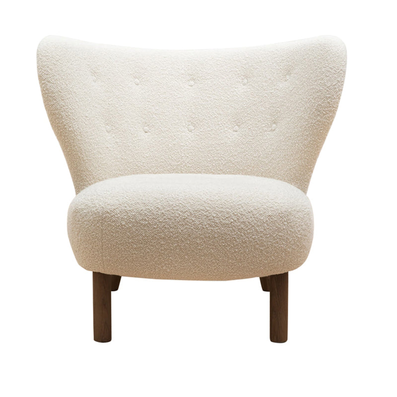 Scandinavian Slipper Accent Chair Solid Wood Frame Slipper Chair