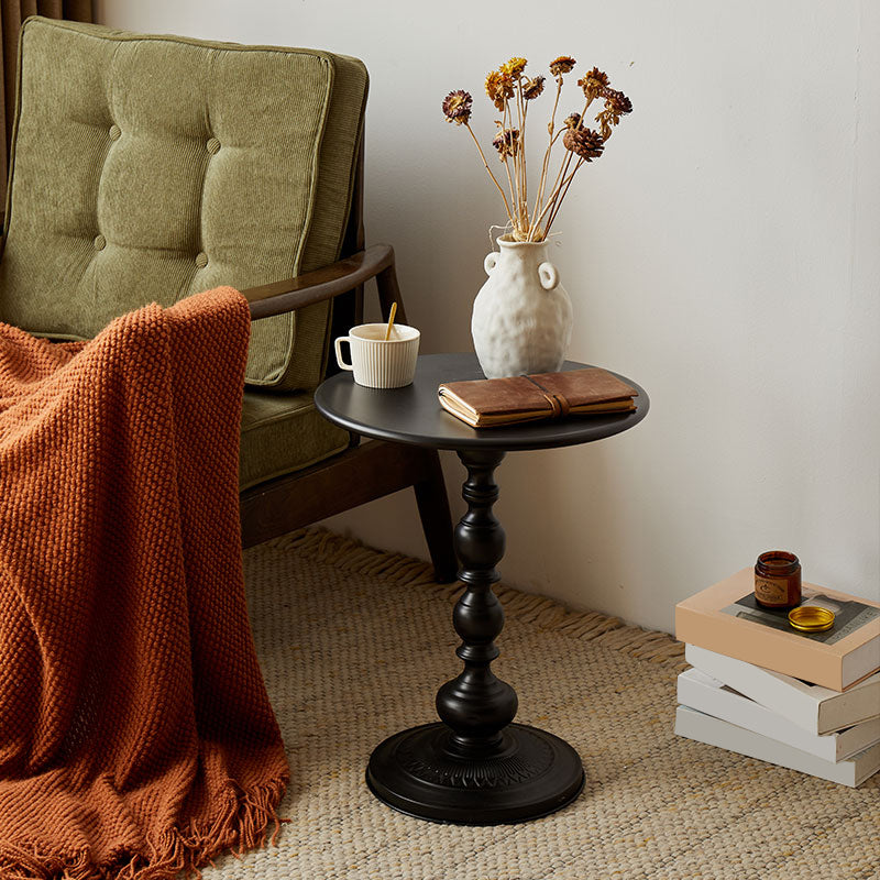 Metal 20.47" Tall Side Table Pedestal Sofa Side Accent Table