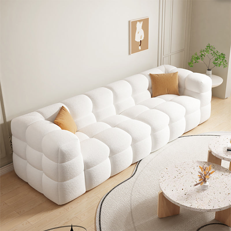 Scandinavian Biscuit Back White Tuxedo Arm Living Room Seating