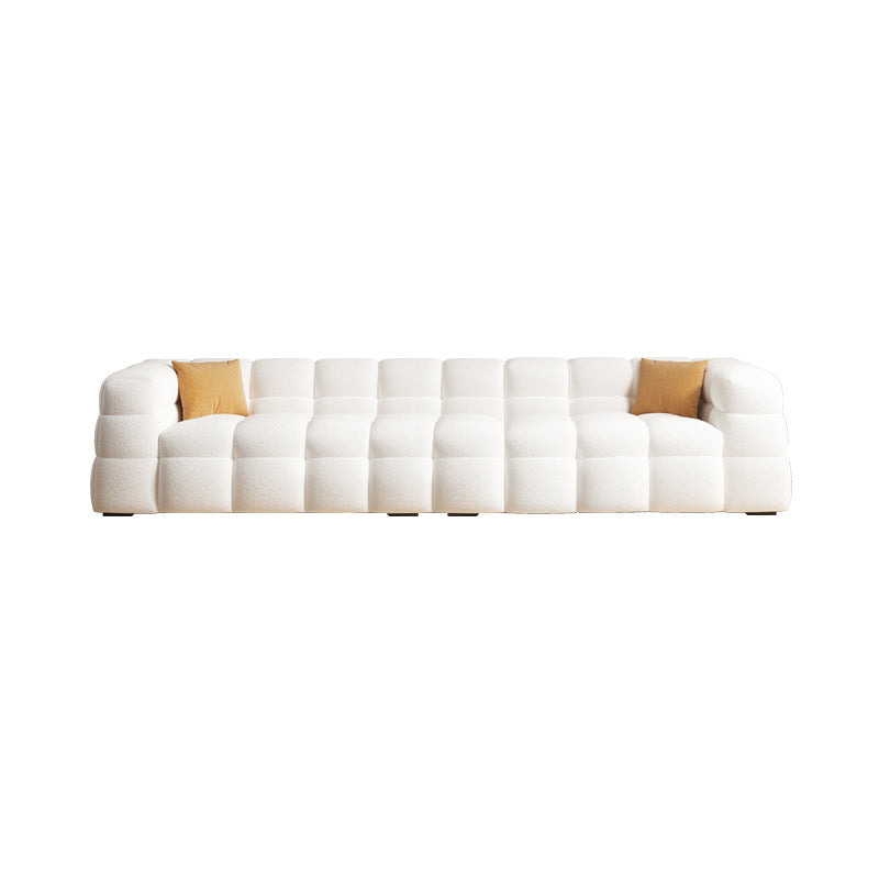 Scandinavian Biscuit Back White Tuxedo Arm Living Room Seating