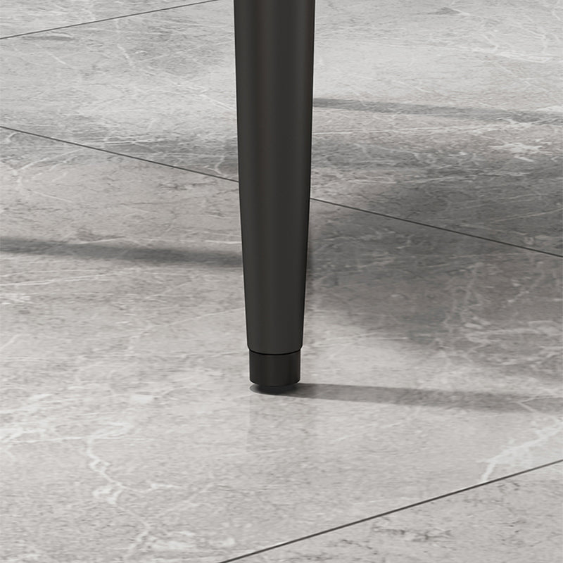 19.68" Tall Side Accent Table Stone Top 4 Legs End Table with Shelf