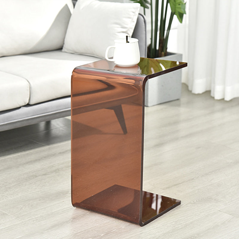 Contemporary Acrylic Side Table Square Sofa Side Accent Table
