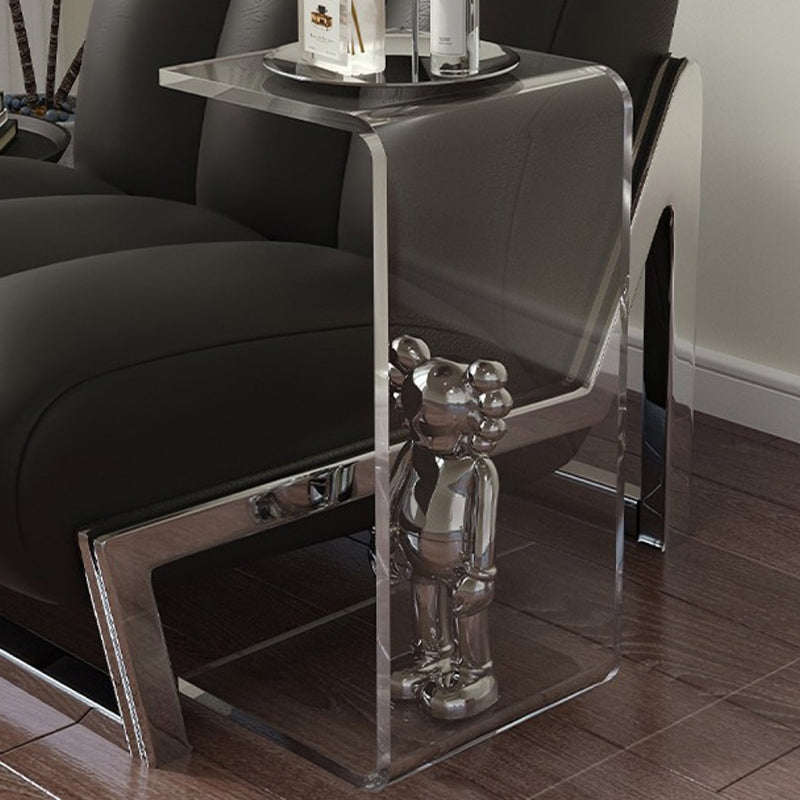 Contemporary Acrylic Side Table Square Sofa Side Accent Table