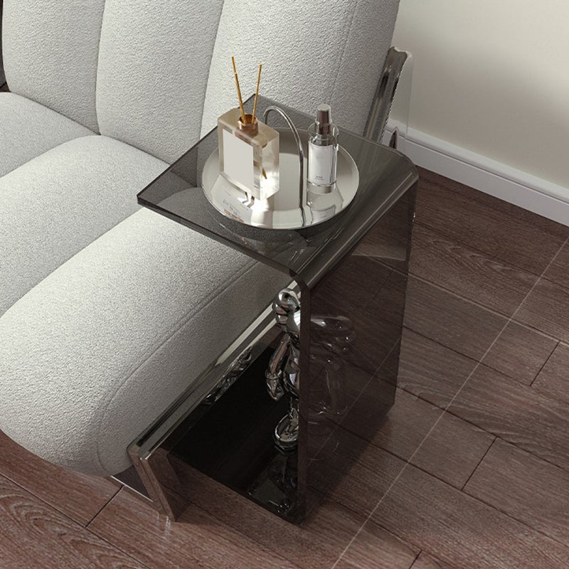 Contemporary Acrylic Side Table Square Sofa Side Accent Table