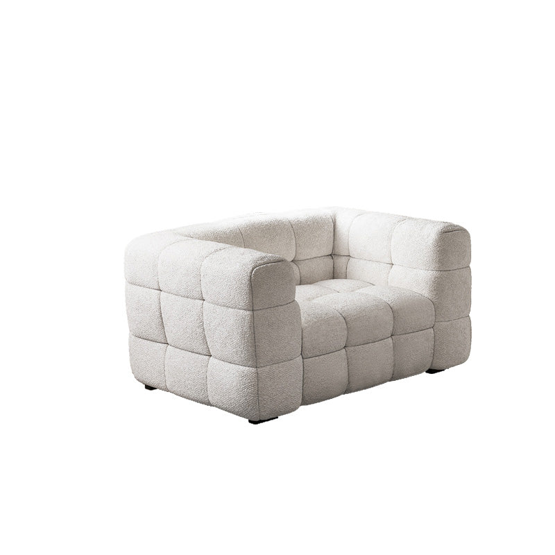 Contemporary Biscuit Back Sofa Tuxedo Arm Loveseat for Living Room