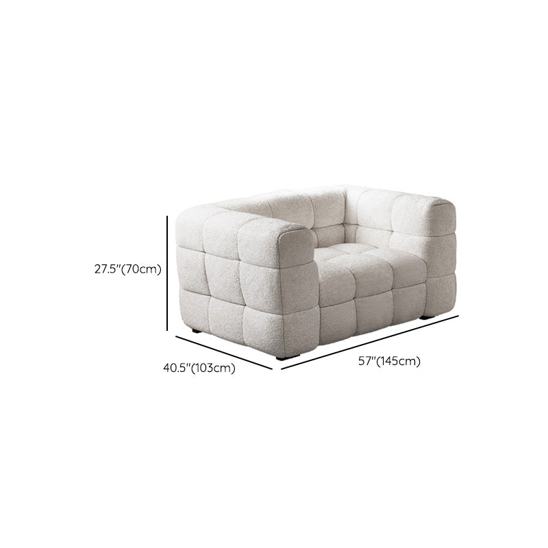 Contemporary Biscuit Back Sofa Tuxedo Arm Loveseat for Living Room