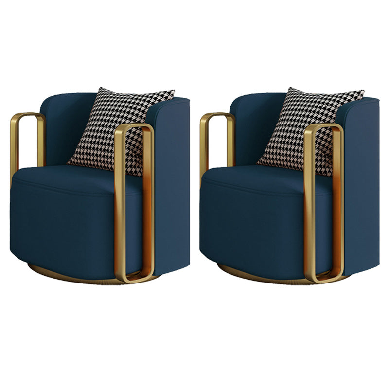 Glam Square Arms Armchair Solid Color Arms Included Armchair for Living Room