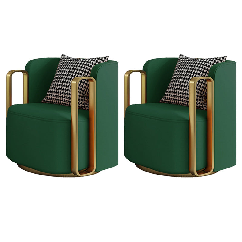 Glam Square Arms Armchair Solid Color Arms Included Armchair for Living Room
