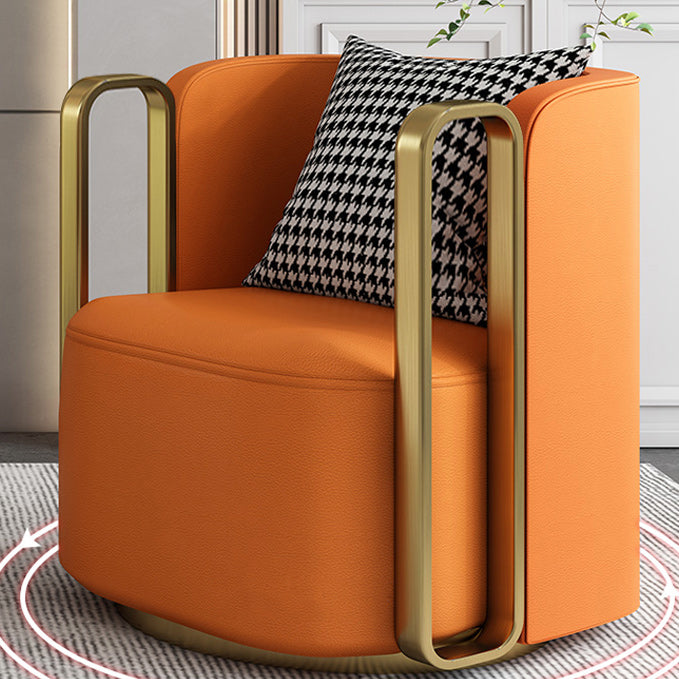 Glam Square Arms Armchair Solid Color Arms Included Armchair for Living Room
