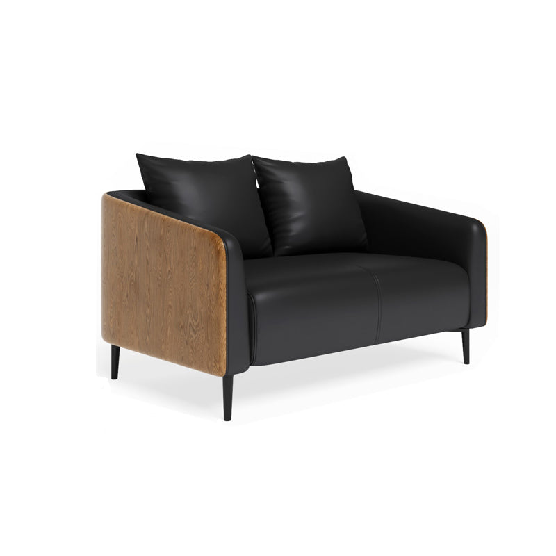 Industrial Cushions Living Room Faux Leather Standard Settee