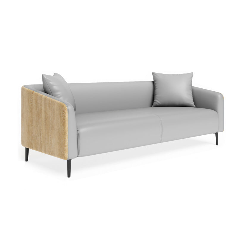 Industrial Cushions Living Room Faux Leather Standard Settee