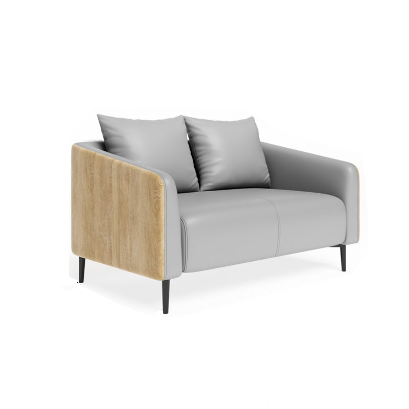 Industrial Cushions Living Room Faux Leather Standard Settee