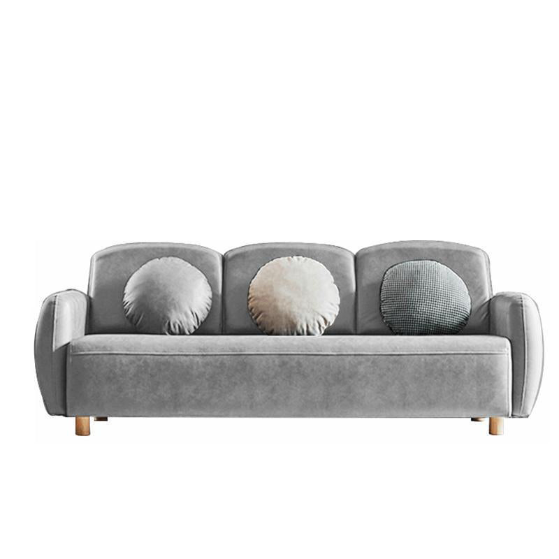 Ultra-Modern Cushions Rolled Arm Living Room Stationary Settee