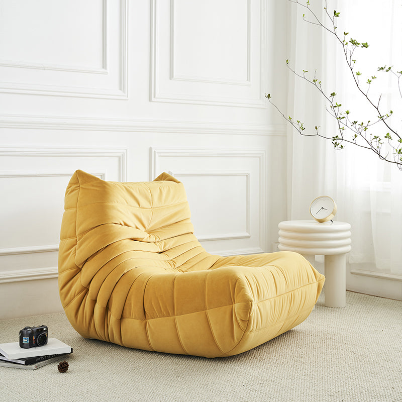 Modern Sewn Pillow Back Chair Solid Color Upholstered Armless Chair