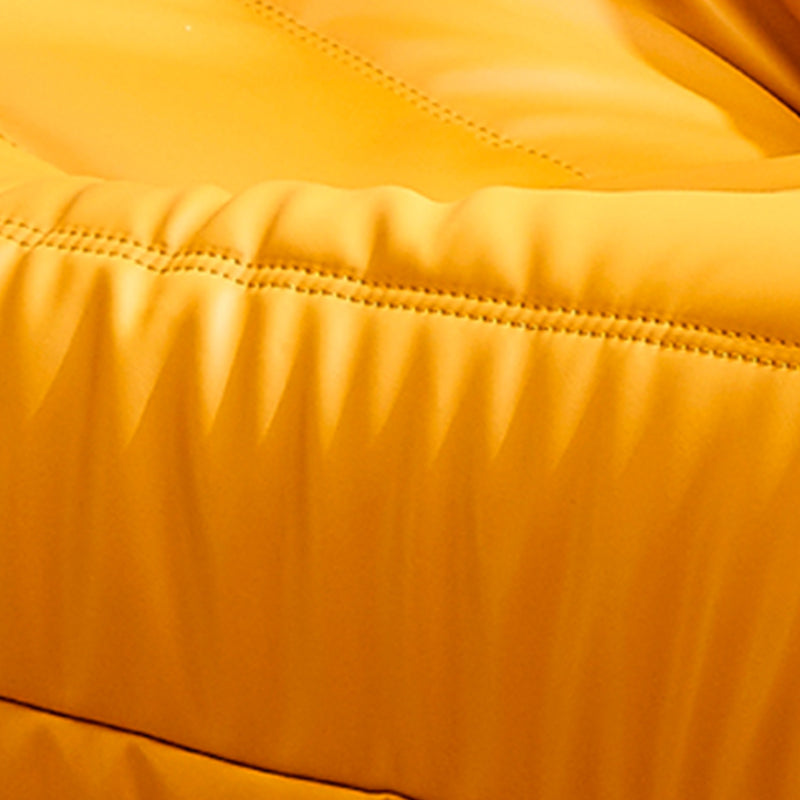 Modern Sewn Pillow Back Chair Solid Color Upholstered Armless Chair