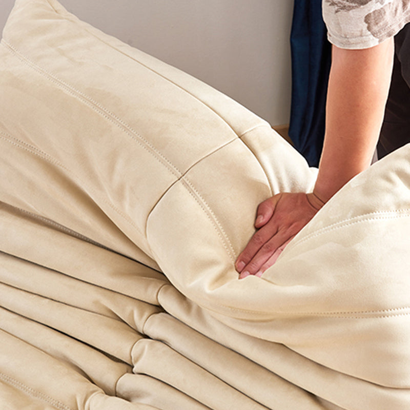 Modern Sewn Pillow Back Chair Solid Color Upholstered Armless Chair