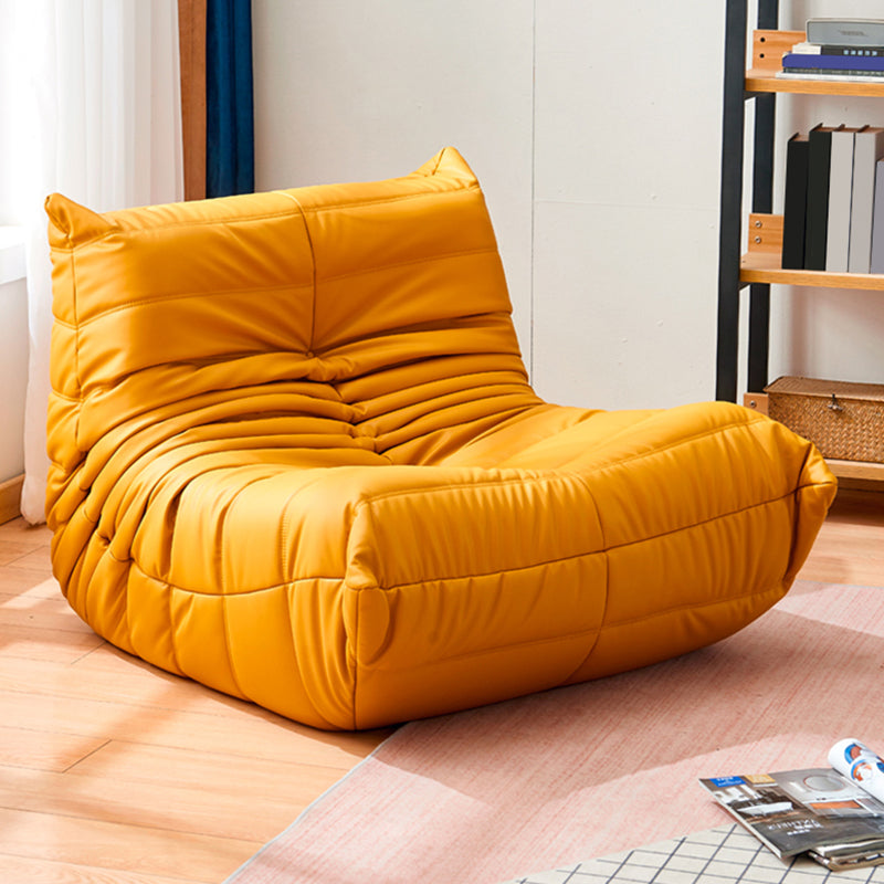 Modern Sewn Pillow Back Chair Solid Color Upholstered Armless Chair