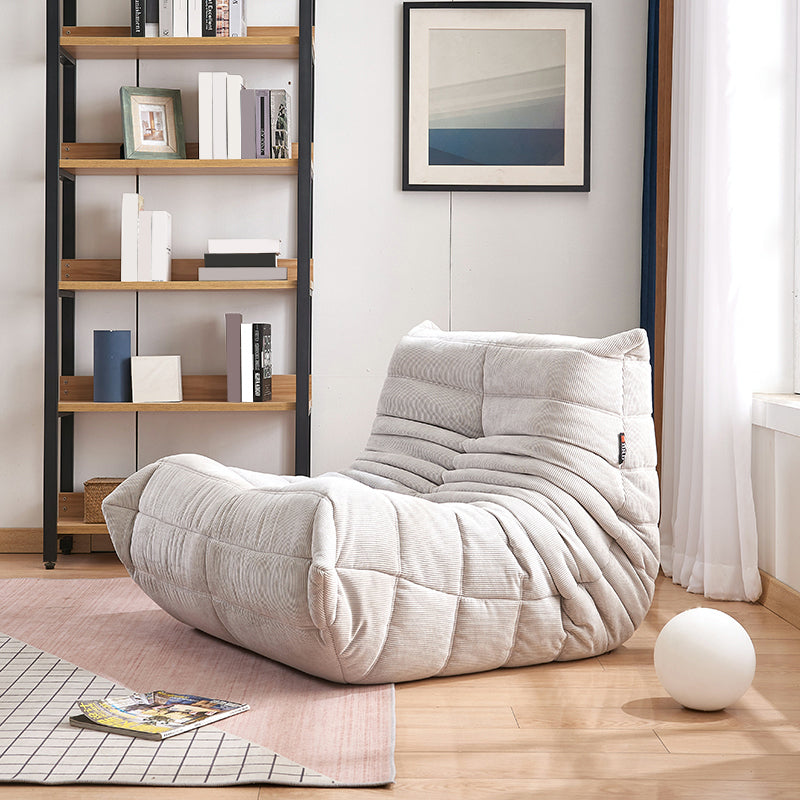 Modern Sewn Pillow Back Chair Solid Color Upholstered Armless Chair