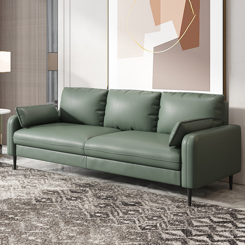 Modern Standard Sofa Pillows Square Arm 3 Seater Living Room Settee