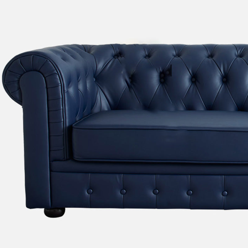 Mid-Century Modern Living Room Tufted Rolled Arm Standard Seating