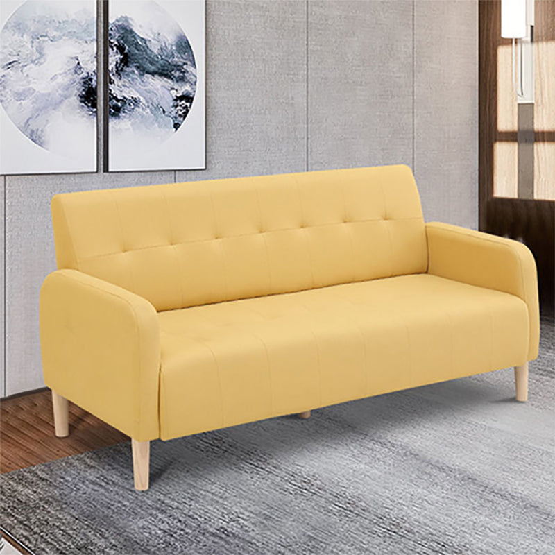 Scandinavian Settee Tufted Square Arm Living Room 3 Seater Seating