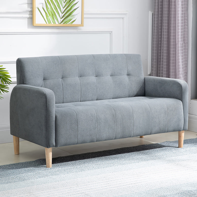 Scandinavian Settee Tufted Square Arm Living Room 3 Seater Seating