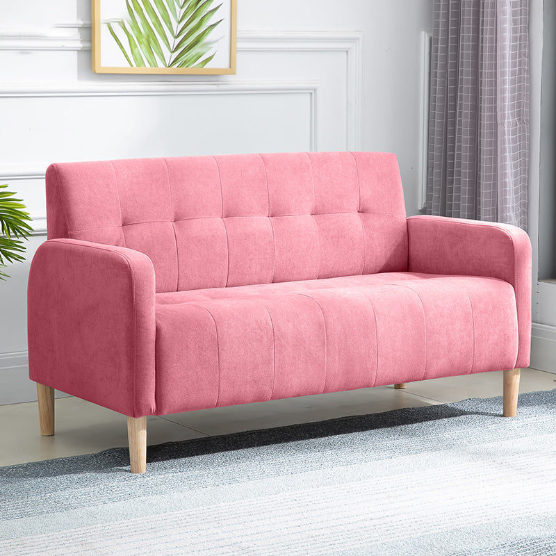 Scandinavian Settee Tufted Square Arm Living Room 3 Seater Seating