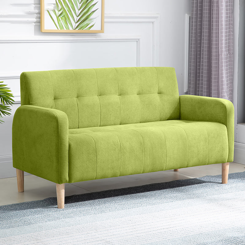 Scandinavian Settee Tufted Square Arm Living Room 3 Seater Seating