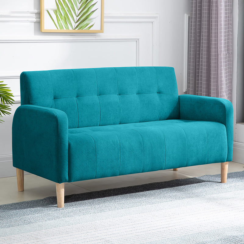 Scandinavian Settee Tufted Square Arm Living Room 3 Seater Seating