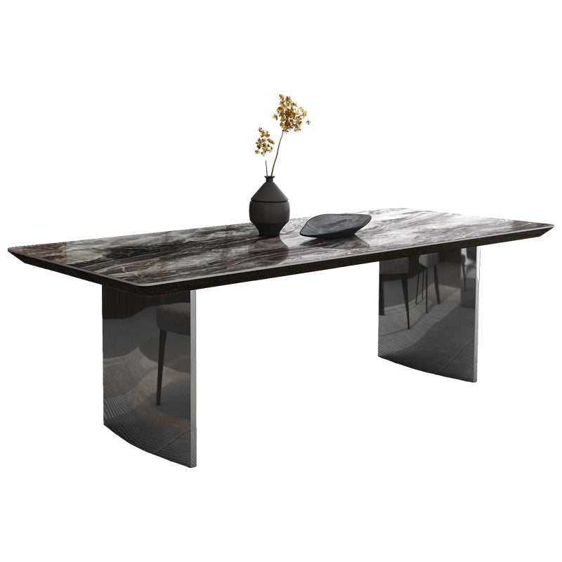 Glam Dinette Set for Dining Room 1/4/5/7 Pcs Glossy Gray Dining Table Set