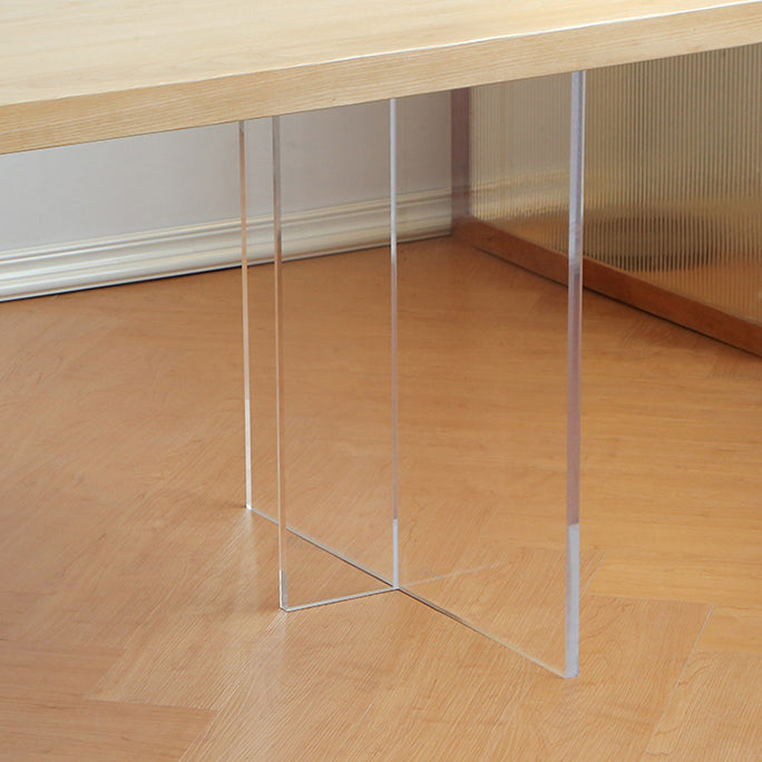 Modern Rectangle Wood Dining Table 1/3/5 Pieces Dining Set for Dining Room