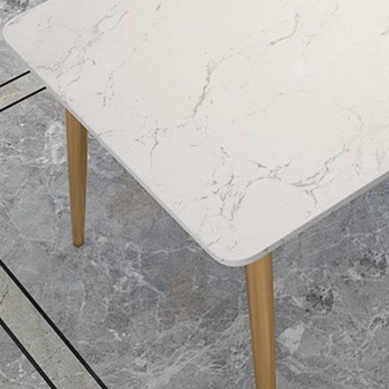 Modern Rectangle Stone Dining Table 1/2/5 Pieces Dining Set for Dining Room