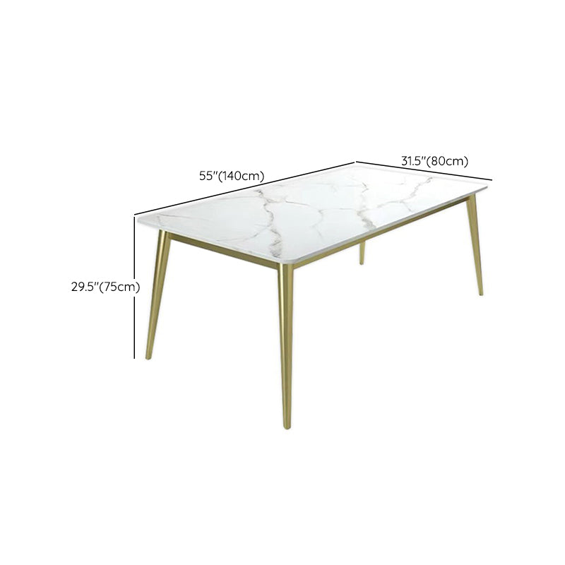 Modern Rectangle Stone Dining Table 1/2/5 Pieces Dining Set for Dining Room
