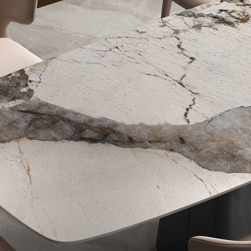 Rectangular Dining Table Set 1/4/7 Pcs Stone Dinette Set for Kitchen