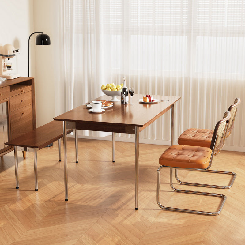 Modern Rectangle Wood Dining Table 1/5/6 Pieces Dining Set for Dining Room