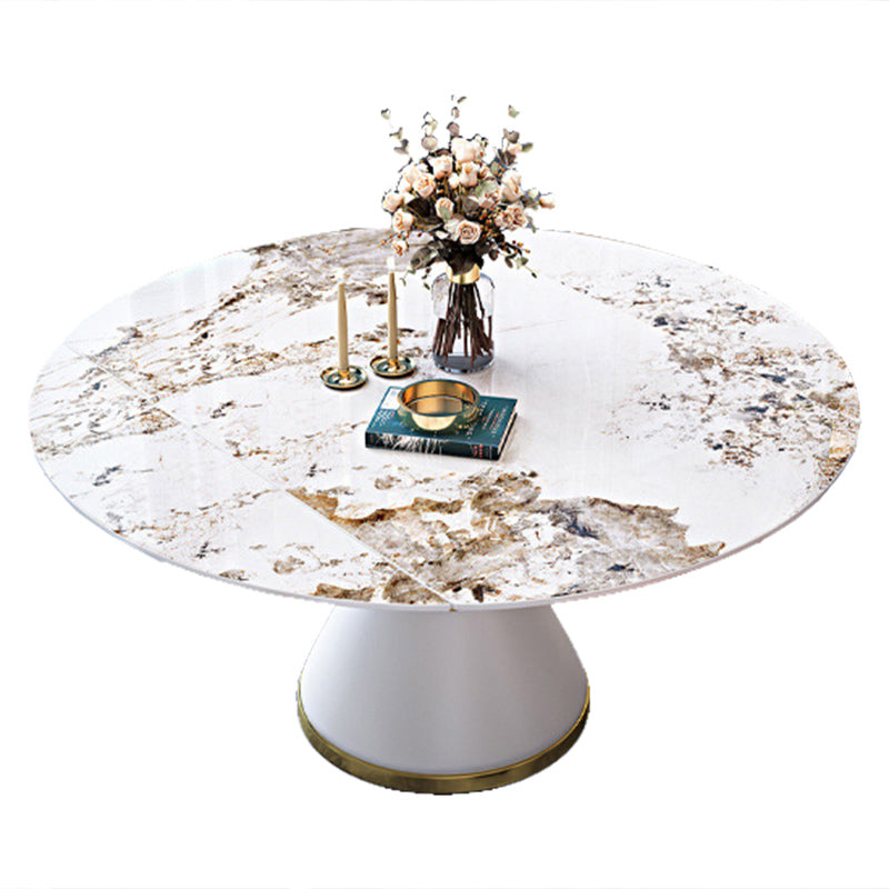 Sintered Stone Top Room Table Pedestal Dining Table for Kitchen