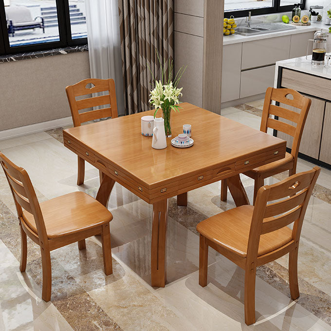 Solid Wood Dining Table Extendable Dining Table for Dining Room