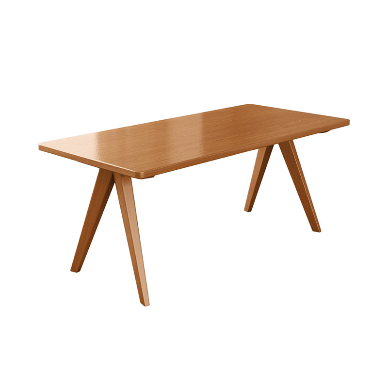Dinner Kitchen Table Dining Room Rectangle Wood Top Dining Table