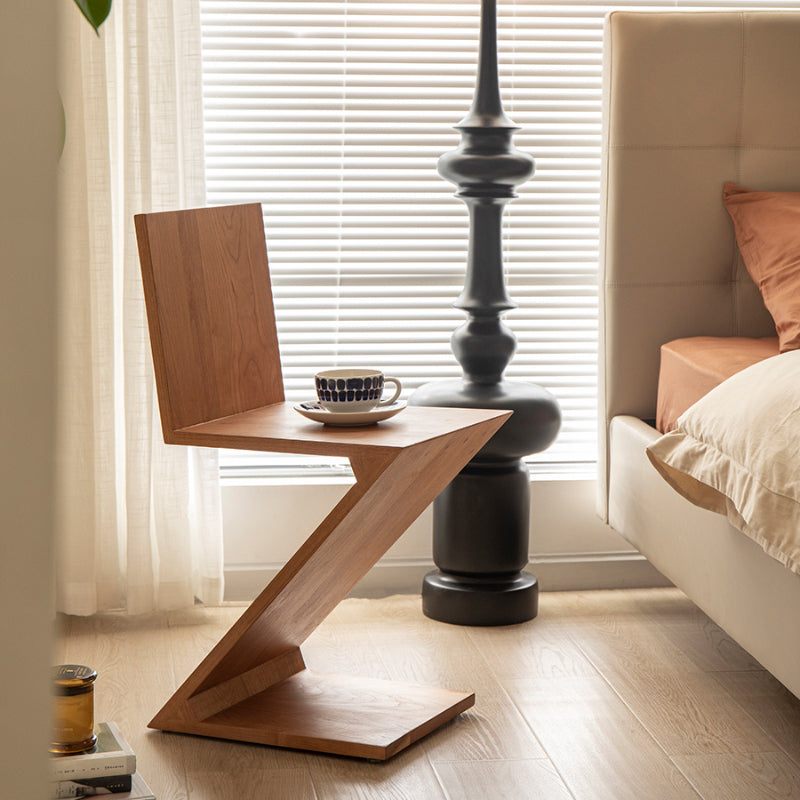 Industrial Side Chair Solid Wood Dining Chair for Living Room