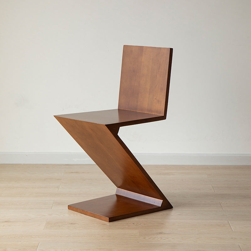 Industrial Side Chair Solid Wood Dining Chair for Living Room