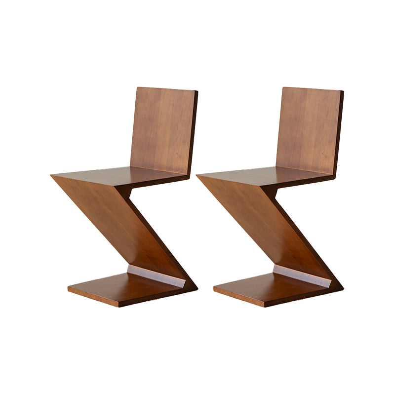 Industrial Side Chair Solid Wood Dining Chair for Living Room