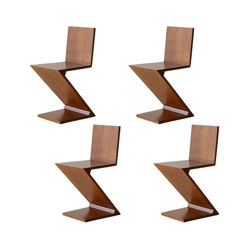 Industrial Side Chair Solid Wood Dining Chair for Living Room