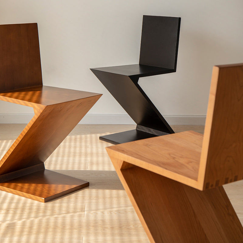 Industrial Side Chair Solid Wood Dining Chair for Living Room