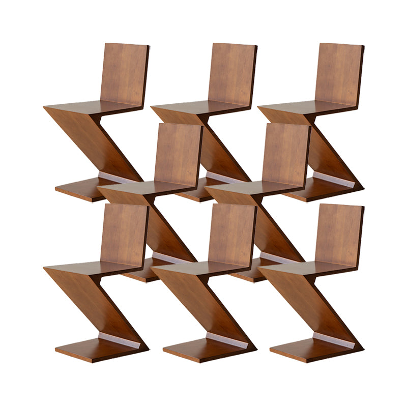 Industrial Side Chair Solid Wood Dining Chair for Living Room