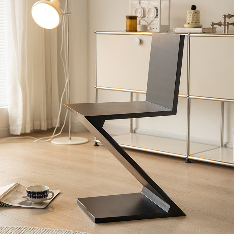 Industrial Side Chair Solid Wood Dining Chair for Living Room